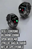 Akıllı Saat Sesli Görüşme Bluetooth Bağlantılı 3 Kordonlu thumbnail 4
