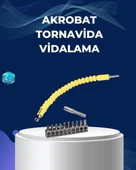 12’li Akrobat Bits Vidalama Seti Esnek Uç Çok Yönlü Kullanım thumbnail 1