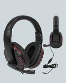 Kırmızı  Headset Mikrofonlu Sağlam Kablolu Konforlu thumbnail 4