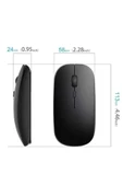 Siyah Wireless Kablosuz Sessiz Mouse Bluetooth Bağlantılı thumbnail 3