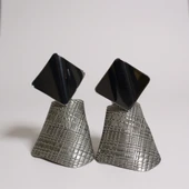 Çelik silver küpe thumbnail 3