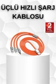 Android ve İOS Uyumlu 180 Derece Type-c Şarj Kablosu thumbnail 2