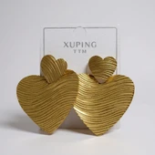 Gold Renk Çelik Kalp Küpe thumbnail 2