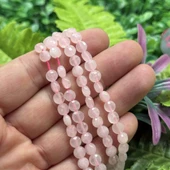 Mercimek Pembe Kuvars Taşı 6 MM thumbnail 2
