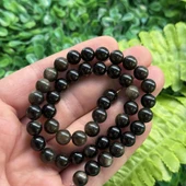 Küre Gold Obsidyen Taşı 8 MM thumbnail 1
