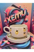El Yapımı Limon İşlemeli Tabaklı Kupa thumbnail 4