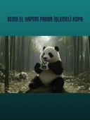 El Yapımı Panda İşlemeli Kupa thumbnail 1