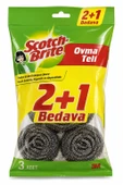 Scotchbrite Paslanmaz Çelik Bulaşık Teli 3'lü thumbnail 4