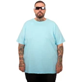 Büyük Beden  Bisiklet Basic Tshirt 20031 turkuaz thumbnail 1