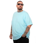 Büyük Beden  Bisiklet Basic Tshirt 20031 turkuaz thumbnail 3