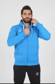 Hummel Armin Pamuklu Sweatshirt Mavi thumbnail 4