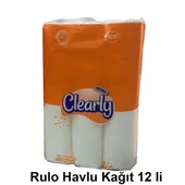 Clearly Extra Ev Tipi Rulo Havlu 12'li 4 Paket 48 Rulo thumbnail 1