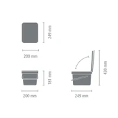 Brabantia Sort&go Lıght Grey Çöp Kovası 6lt thumbnail 5