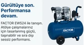 Factor Hava Komprasörü 24 LT Sessiz EWS24 thumbnail 2