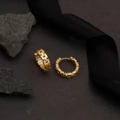 Rolex Tasarım Halka Altın Küpe thumbnail 4