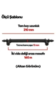 Siyah Kulp 160 Mm Sert Polimer Kulp MOBİLYA MUTFAK BANYO thumbnail 3