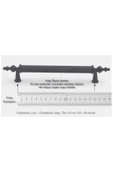 EFSUN METAL KULP SİYAH 192MM 1 ADET KULP DOLAP KULP MOBİLYA KULP thumbnail 2