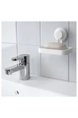IKEA TISKEN beyaz sabunluk thumbnail 3