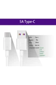 Usb Type-c 5a Hızlı Şarj Ve Data Kablosu Mor Kablo thumbnail 2