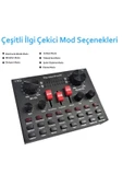 V8S USB Taşınabilir Profesyonel Stüdyo Mikser thumbnail 3