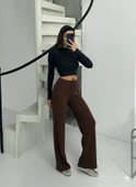 Fitilli şardonlu pantolon kahve thumbnail 3