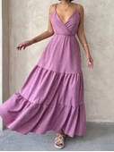 Fırfırlı katlı elbise s255049 thumbnail 1