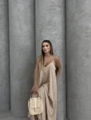 Aerobin uzun elbise bej pt thumbnail 3