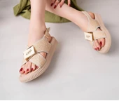 Cate Bej Hasır Cilt Sandalet thumbnail 3