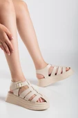 Toten Bej Cilt Kemerli Sandalet thumbnail 1