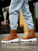 Yüksek Taban Ayakkabı Taba thumbnail 4