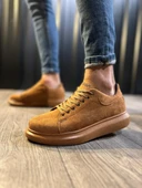 Yüksek Taban Günlük Ayakkabı Taba Süet thumbnail 1