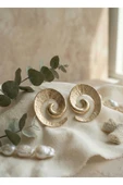 Gold Çizgili Spiral Küpe thumbnail 3