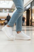 Beyaz Bağcıklı Unisex Sneaker thumbnail 3