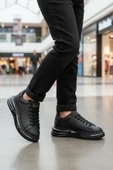 Siyah Bağcıklı Unisex Sneaker thumbnail 3