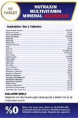 Nutraxin Multivitamin Mineral Immune Complex 60 Tablet 2 Adet thumbnail 3