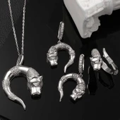 Gümüş Kaplan Figürlü Kadın Set thumbnail 1
