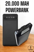 20.000 Mah Led Işıklı Lcd Ekran Usb Girişli Type-c Lightning Powerbank thumbnail 1