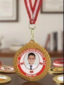 Altın Rengi Kişiye Özel İsim ve Fotoğraf Baskılı Madalya Özel Tasarım Hatıra ve Ödül Madalyası thumbnail 3