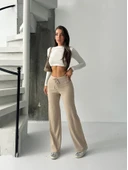 Fit comfort bej salaş pantolon thumbnail 2