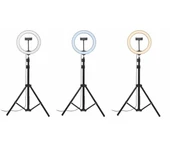 10 İnç Profesyonel Ring Light Seti (Halka Işık ve Tripod) thumbnail 3