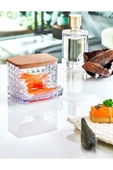 Ahşap Kapak Görünümlü 3'lü Makyaj Organizer Seti – Diamond Model thumbnail 4