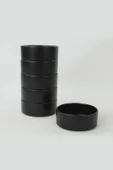 Keramika Mat Siyah Stackable Çorba Kasesi 14 Cm 6 Adet thumbnail 2