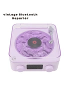 Retro Bluetooth Hoparlör Mor thumbnail 1