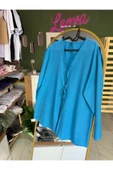 Leova Mavi Önden Bağlamalı Kimono thumbnail 3