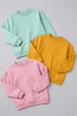 3'Lü Basic Şardonlu Çocuk Sweatshirt thumbnail 2