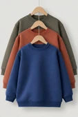 3'Lü Basic Şardonlu Çocuk Sweatshirt thumbnail 1