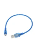 Devremarkt 30cm Micro Usb Kablo Mavi 480 Mbps Usb 2.0 Hot Swap thumbnail 3