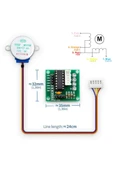 Devremarkt 12v 28byj48 Step Motor + Uln2003a Sürücü Kartı thumbnail 5