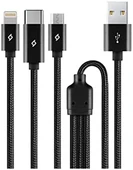 ttec AlumiCable Trio Şarj Kablosu 1mt. Type-C, Lightning, Micro USB thumbnail 1