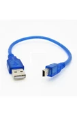Devremarkt 30cm Mini Usb Kablo Mavi 480 Mbps Usb 2.0 Hot Swap thumbnail 1